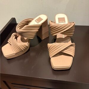 Dolce Vita Beige Strappy Heeled Sandals